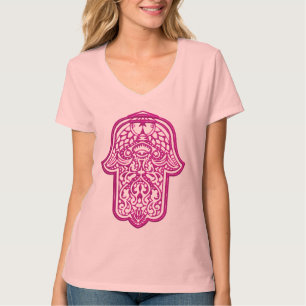 T-shirt Main de henné de Hamsa (rose)