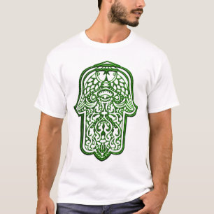 T-shirt Main de henné de Hamsa (vert)