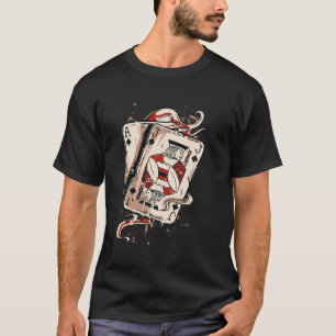 T-shirt Main de poker As et Valet Cartes à jouer Blackjack