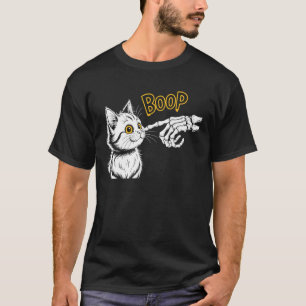 T-shirt Main de squelette Boop Amateur de chat Mignon Humo