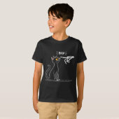 T-shirt Main de squelette de chat noir Boop Performance Ha (Devant entier)