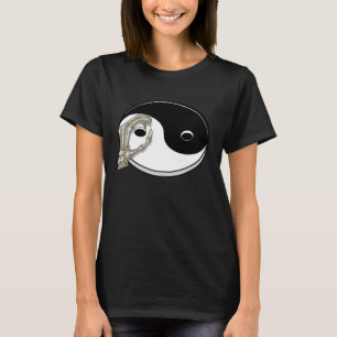 T-shirt Main de squelette Yin et Yang chinois Tai Chi Yoga