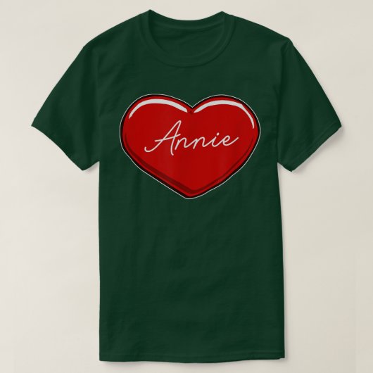 T-shirt Main Drawn Heart Annie (Design devant)