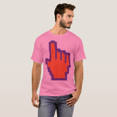 T-shirt main hand pointeur pointer mano inform geek (Devant entier)