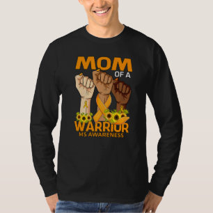 T-shirt Main Maman D'Un Guerrier Ms Awareness Sunflower