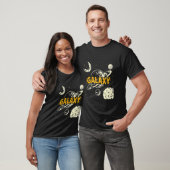 T-shirt Main moderne tiré Univers Galaxy Planet Lune (Unisexe)