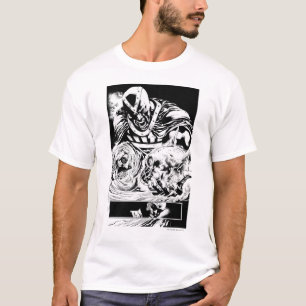 T-shirt Main noire avec le panneau 2 de crâne
