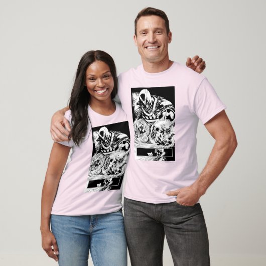 T-shirt Main noire avec panneau crâne 2 (Unisexe)