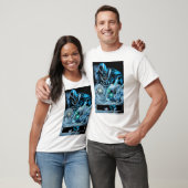 T-shirt Main noire avec panneau de crâne (Unisexe)