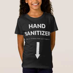 T-Shirt Main Sanitizer drôle humour adulte mens bâillon de