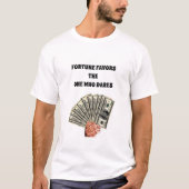 T-shirt main tenir cent dollars billets argent art (Devant)