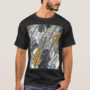 T-shirt Main tirée : Feuilles tropicaux