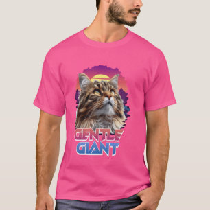 T-shirt Maine Coon Cat GENTLE GÉANT Funny Main Coon Vintag