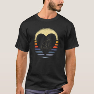 T-shirt Maine Coon Coeur Vintage Funny Maine Coon Amour Ch