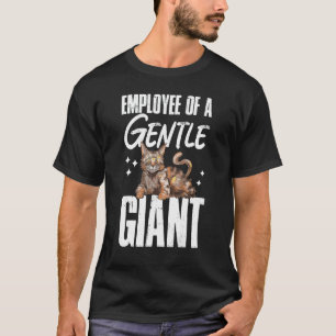 T-shirt Maine Coon Employé De Chat D'Un Géant Géant Doux