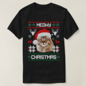 T-shirt Maine Coon Meowy Christmas Ugly Sweater Cat Gift L (Design devant)
