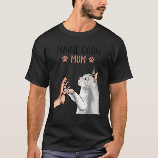 T-shirt Maine Coon Mom Cat Owner Lovers  (Devant)