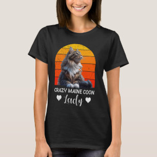 T-shirt Maine Coon Propriétaire CRAZY MAINE COON LADY Cat