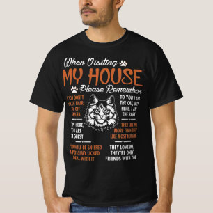 T-shirt Maine Coon Visite Ma Maison S'Il Vous Plaît Rappe
