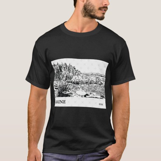 T-shirt Maine États-Unis 2 (Devant)