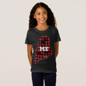 T-Shirt Maine ME État Rouge Plaid Remplissage Moose Chasse (Devant entier)