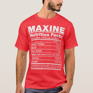 T-shirt Maine Nutrition FactsMaine Nom Anniversaire