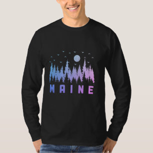 T-shirt Maine Pine Tree Fierté État Nature Lover Forest Hi