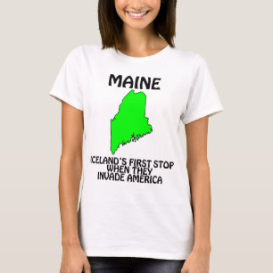 T-shirt Maine - Première étape de l'Islande lorsqu'ils env