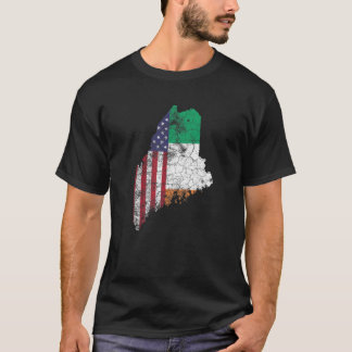 T-shirt Maine St. Patrick's Day Drapeau irlandais américai