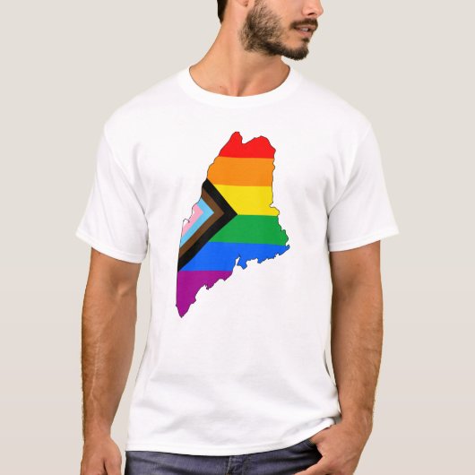 T-shirt Maine State Pride LGBTQ Progress Pride (Devant)