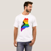 T-shirt Maine State Pride LGBTQ Progress Pride (Devant entier)