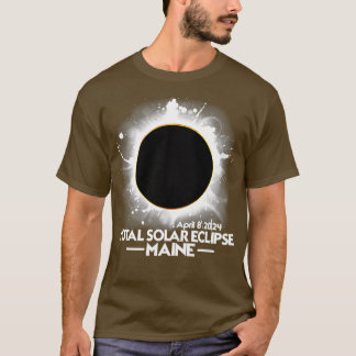 T-shirt Maine Total Solaire Eclipse 2024 Avril 8 America T