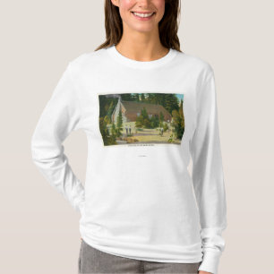 T-shirt MaineView d'un cabine de rondin dans les bois du