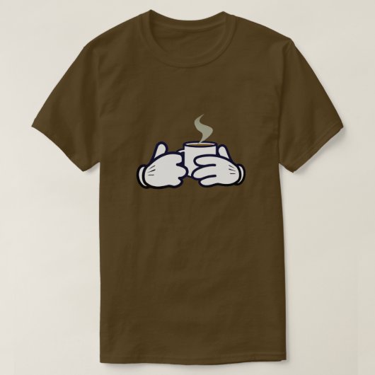 T-shirt mains de café (Design devant)