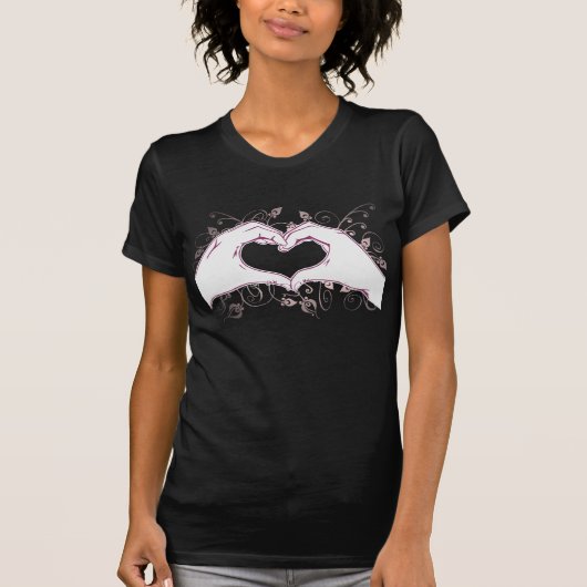 T-shirt Mains de coeur (Devant)