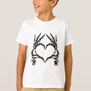 T-shirt Mains de coeur de squelette - Halloween - Mains de