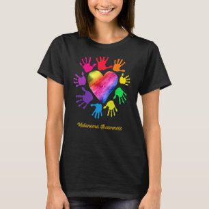 T-shirt Mains de sensibilisation au mélanome Mélanoma