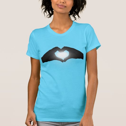 T-shirt Mains en forme de coeur Silhouette (Devant)