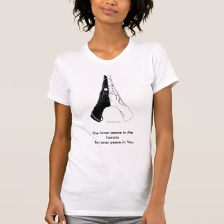 T-shirt Mains, La paix intérieure en moi honore le p...