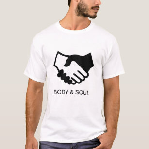 T-shirt Mains noires et blanches, corps et âme