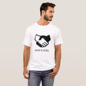 T-shirt Mains noires et blanches, corps et âme (Devant entier)
