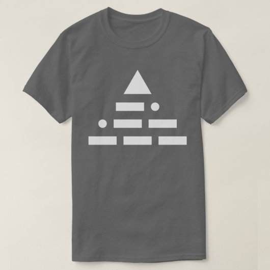 T-shirt MAINTENANT blanc de pyramide (de code Morse) (Design devant)