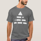 T-shirt MAINTENANT blanc de pyramide (de code Morse) (Devant)