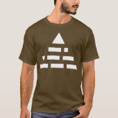 T-shirt MAINTENANT blanc de pyramide (de code Morse) 2ème (Devant)