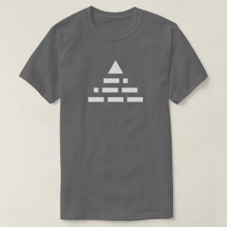 T-shirt MAINTENANT blanc de pyramide (de code Morse) 2ème