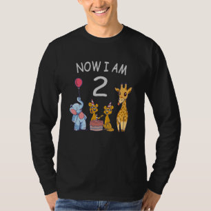 T-shirt Maintenant j'ai 2 ans 2ème anniversaire au Zoo T-S