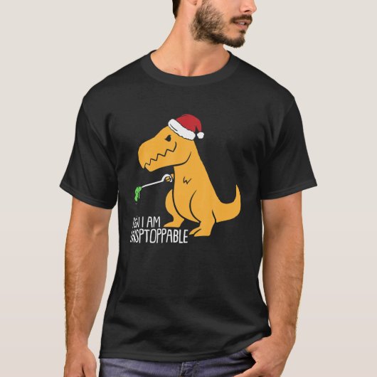 T-shirt Maintenant Je Ne Peux Pas Arrêter Rex Christmas Di (Devant)