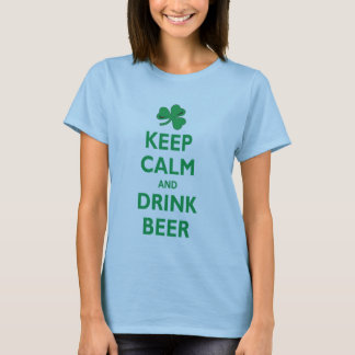 T-shirt Maintenez bière calme et de boissons