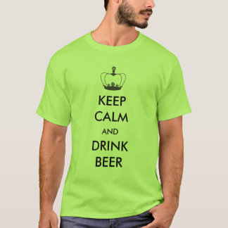 T-shirt Maintenez bière calme et de boissons