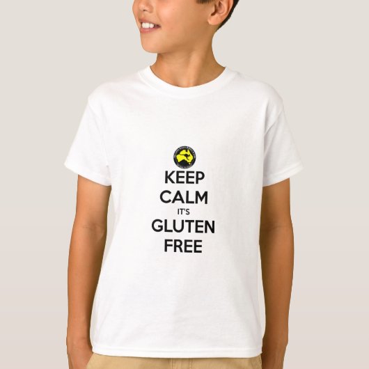 T-shirt Maintenez calme il est gluten libre (Devant)